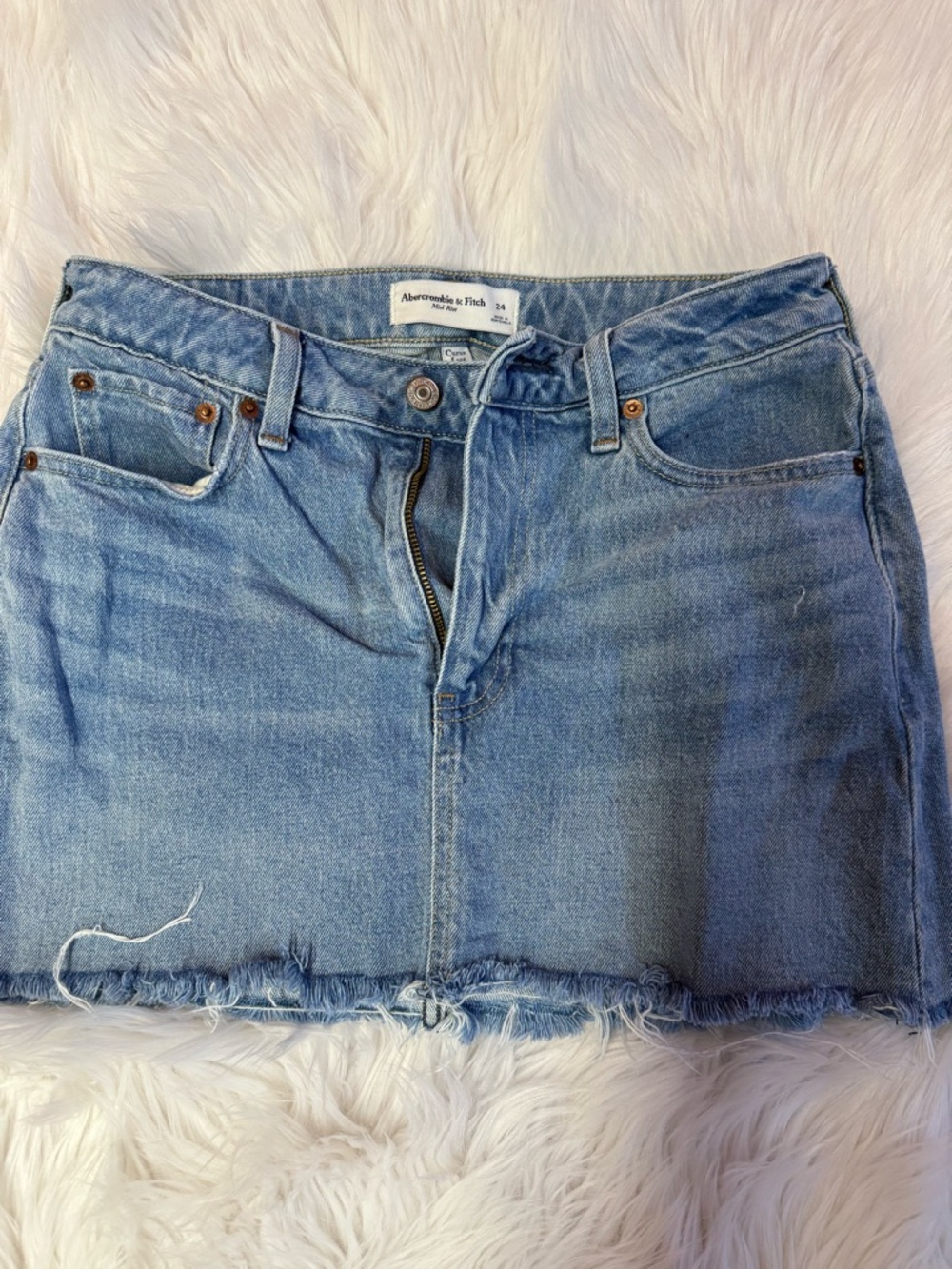 Abercrombie & Fitch Light Blue Denim Mini Skirt